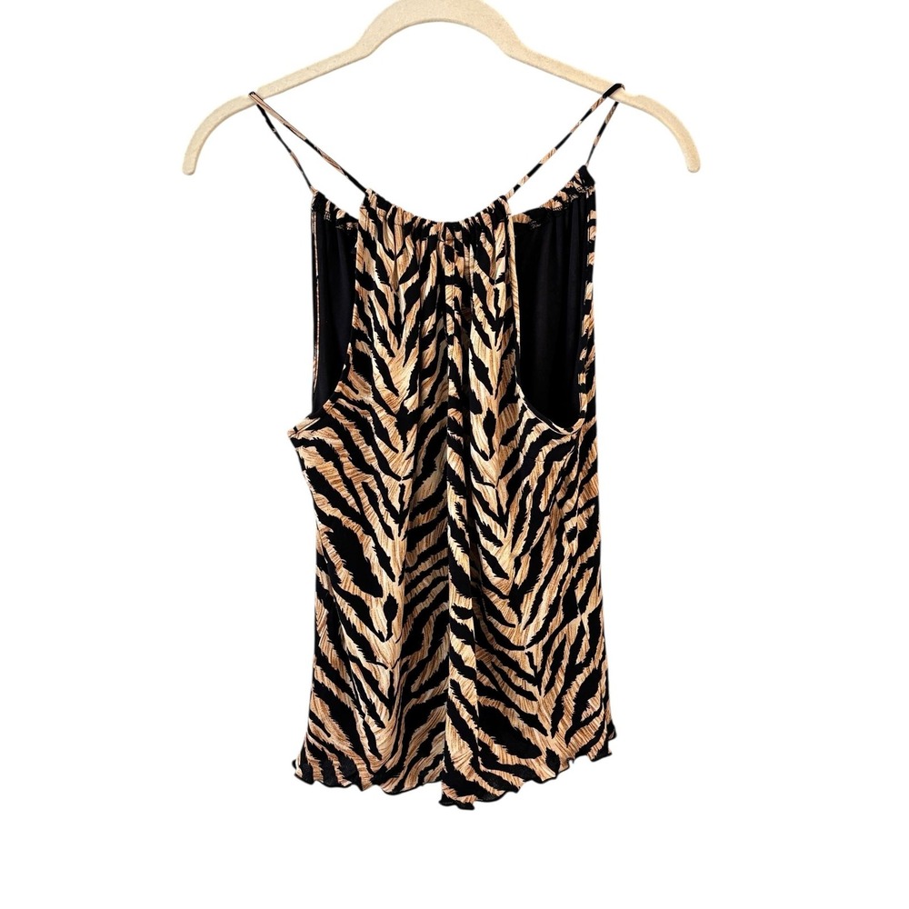 Bebe Leopard Print Cami Top Womens Size L Animal Print Boho Y2K Festival - Picture 2 of 5